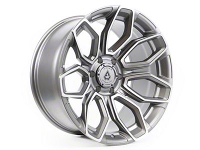 Arena Cobra Texture Gun Metal Machine Clear Coat 6-Lug Wheel; 22x10; -18mm Offset (21-25 F-150)