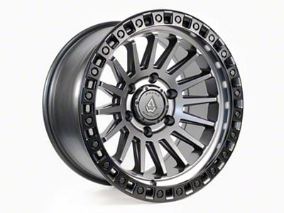 Arena Mesa Satin Gunmetal Center with Satin Black Lip 6-Lug Wheel; 20x9; 0mm Offset (19-25 RAM 1500)