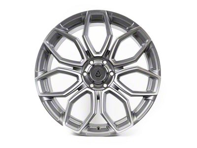 Arena Cobra Texture Gun Metal Machine Clear Coat 6-Lug Wheel; 22x10; -18mm Offset (19-25 Sierra 1500)