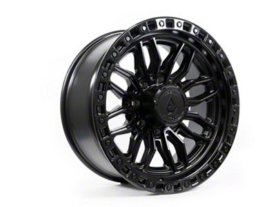 Arena Hustle Satin Black Center with Glossy Black Lip 8-Lug Wheel; 20x9; 0mm Offset (07-10 Sierra 3500 HD SRW)