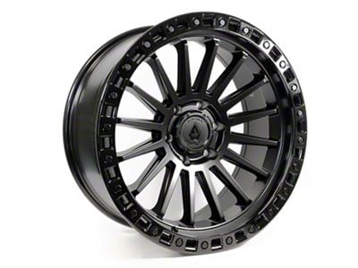 Arena Mesa Satin Black Center with Glossy Black Lip 6-Lug Wheel; 17x9; 0mm Offset (21-25 Yukon)