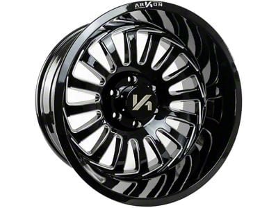 Arkon Off-Road Alexander Gloss Black Milled 8-Lug Wheel; 20x12; -51mm Offset (01-06 Sierra 2500 HD)