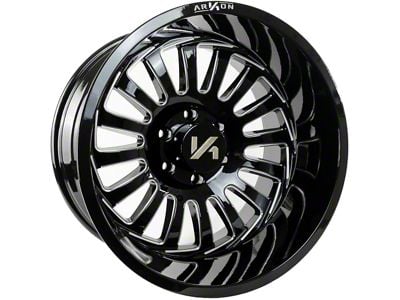 Arkon Off-Road Alexander Gloss Black Milled 8-Lug Wheel; 22x12; -51mm Offset (01-06 Sierra 2500 HD)