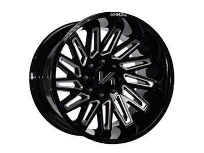 Arkon Off-Road Armstrong Gloss Black Milled 8-Lug Wheel; 20x12; -51mm Offset (01-06 Sierra 2500 HD)