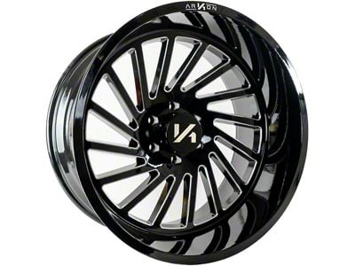 Arkon Off-Road Caesar Gloss Black Milled 8-Lug Wheel; 20x10; -25mm Offset (01-06 Sierra 2500 HD)