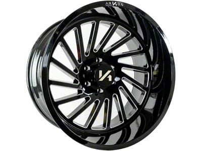 Arkon Off-Road Caesar Gloss Black Milled 8-Lug Wheel; 20x12; -51mm Offset (01-06 Sierra 2500 HD)