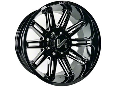 Arkon Off-Road Churchill Gloss Black Milled 8-Lug Wheel; 24x14; -81mm Offset (01-06 Sierra 2500 HD)