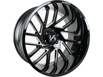 Arkon Off-Road Mandela Gloss Black Milled 8-Lug Wheel; 22x12; -51mm Offset (01-06 Sierra 2500 HD)