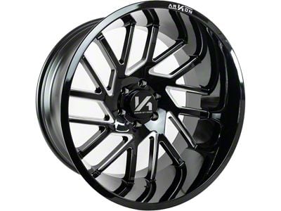 Arkon Off-Road Mandela Gloss Black Milled 8-Lug Wheel; Left Directional; 20x10; -25mm Offset (01-06 Sierra 2500 HD)