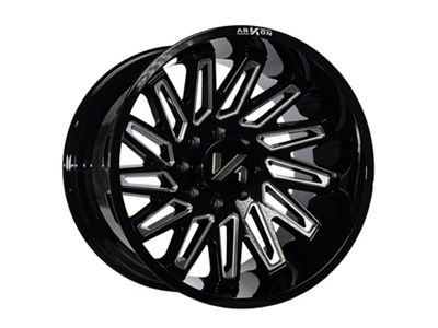 Arkon Off-Road Armstrong Gloss Black Milled 8-Lug Wheel; 20x12; -51mm Offset (01-06 Sierra 3500 HD SRW)