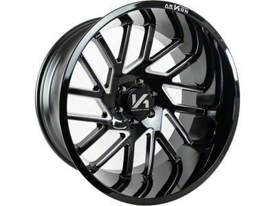 Arkon Off-Road Mandela Gloss Black Milled 8-Lug Wheel; 22x12; -51mm Offset (01-06 Sierra 3500 HD SRW)