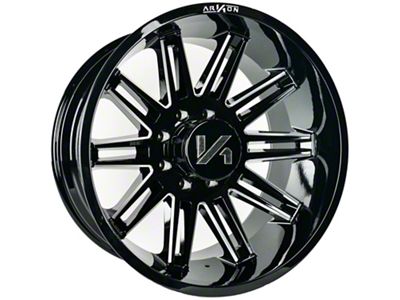 Arkon Off-Road Churchill Gloss Black Milled 8-Lug Wheel; 24x14; -81mm Offset (01-06 Silverado 2500 HD)