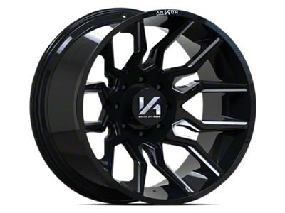 Arkon Off-Road Roosevelt Gloss Black with Milled Edges 6-Lug Wheel; 20x10; -25mm Offset (02-08 RAM 1500, Excluding Mega Cab)