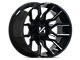 Arkon Off-Road Roosevelt Gloss Black with Milled Edges 6-Lug Wheel; 20x10; -25mm Offset (02-08 RAM 1500, Excluding Mega Cab)