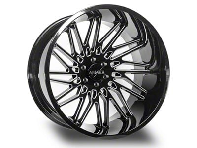 Arkon Off-Road Apollo Gloss Black Milled 8-Lug Wheel; 24x14; -81mm Offset (03-09 RAM 2500)