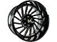 Arkon Off-Road Caesar Gloss Black Milled 8-Lug Wheel; Right Directional; 20x10; -25mm Offset (03-09 RAM 2500)