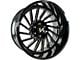 Arkon Off-Road Caesar Gloss Black Milled 8-Lug Wheel; Left Directional; 20x12; -51mm Offset (03-09 RAM 2500)