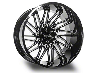 Arkon Off-Road Apollo Gloss Black Milled 8-Lug Wheel; 24x14; -81mm Offset (03-09 RAM 3500 SRW)