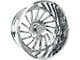 Arkon Off-Road Caesar Chrome 8-Lug Wheel; Left Directional; 22x12; -51mm Offset (03-09 RAM 3500 SRW)