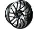 Arkon Off-Road Mandela Gloss Black Milled 8-Lug Wheel; Left Directional; 20x10; -25mm Offset (03-09 RAM 3500 SRW)