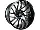 Arkon Off-Road Mandela Gloss Black Milled 8-Lug Wheel; Right Directional; 22x12; -51mm Offset (03-09 RAM 3500 SRW)