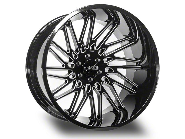 Arkon Off-Road Apollo Gloss Black Milled 6-Lug Wheel; 24x14; -81mm Offset (04-08 F-150)