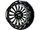 Arkon Off-Road Alexander Gloss Black Milled 6-Lug 4-Wheel Kit; 24x14; -81mm Offset (07-13 Sierra 1500)