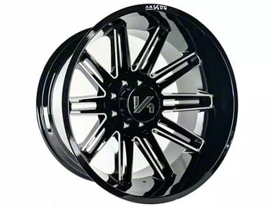 Arkon Off-Road Churchill Gloss Black Milled 6-Lug Wheel; 20x10; -25mm Offset (07-13 Sierra 1500)