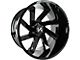 Arkon Off-Road Lincoln Gloss Black Milled 6-Lug Wheel; Right Directional; 20x10; -25mm Offset (07-13 Sierra 1500)