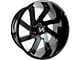 Arkon Off-Road Lincoln Gloss Black Milled 6-Lug Wheel; 20x10; -25mm Offset (07-13 Sierra 1500)