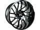 Arkon Off-Road Mandela Gloss Black Milled 6-Lug Wheel; Right Directional; 20x10; -25mm Offset (07-13 Sierra 1500)