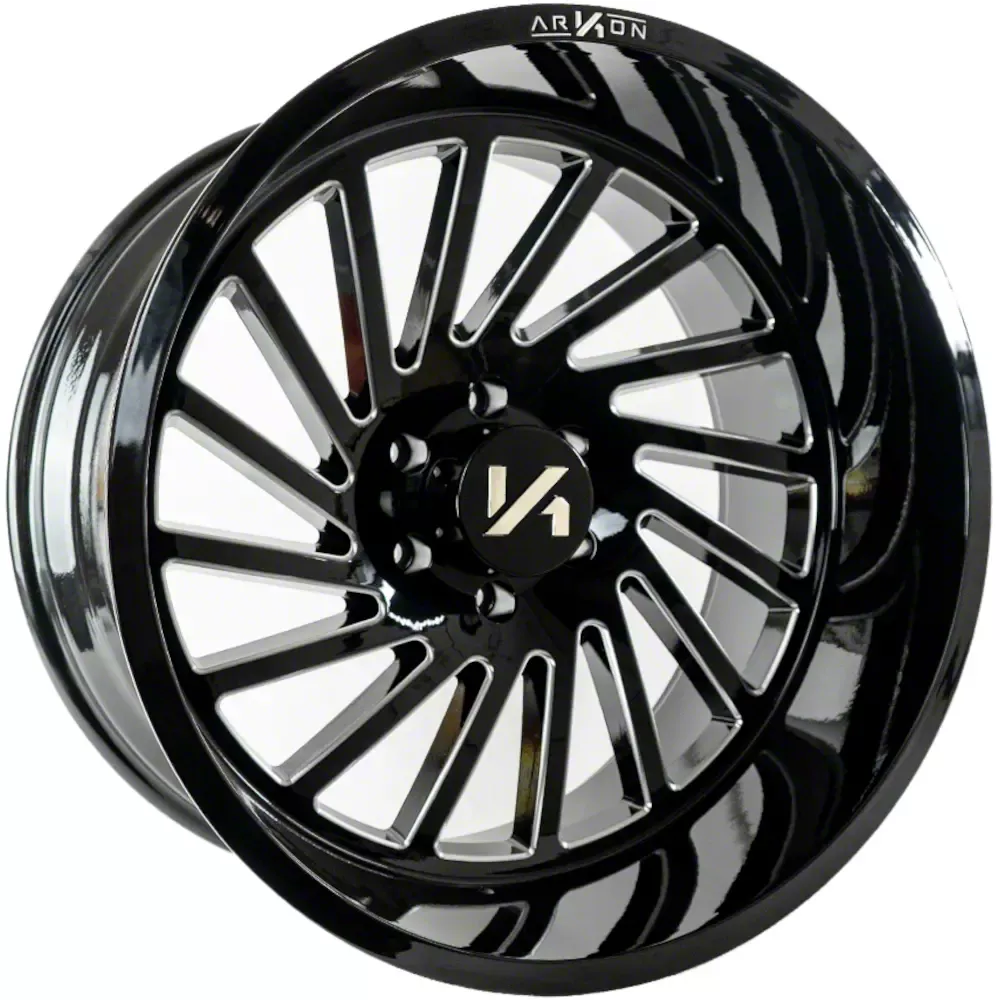 Arkon Off Road Silverado 1500 Caesar Gloss Black Milled 6 Lug Wheel 20x12 51mm Offset 9126