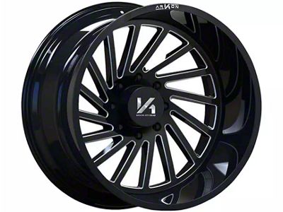 Arkon Off-Road Caesar Gloss Black Milled 6-Lug Wheel; Left Directional; 20x12; -51mm Offset (07-13 Silverado 1500)