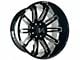 Arkon Off-Road Churchill Gloss Black Milled 5-Lug Wheel; ; 22x12; -51mm Offset (09-18 RAM 1500)