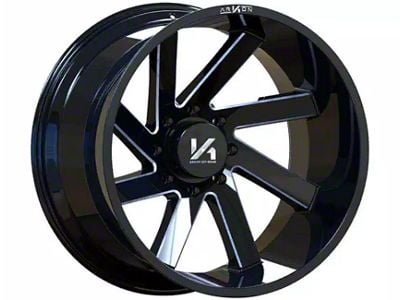 Arkon Off-Road Lincoln Gloss Black Milled 5-Lug Wheel; Left Directional; 22x12; -51mm Offset (09-18 RAM 1500)