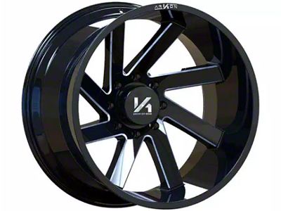 Arkon Off-Road Lincoln Gloss Black Milled 5-Lug Wheel; Right Directional; 22x12; -51mm Offset (09-18 RAM 1500)