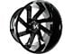 Arkon Off-Road Lincoln Gloss Black Milled 8-Lug Wheel; Left Directional; 20x10; -25mm Offset (11-16 F-250 Super Duty)