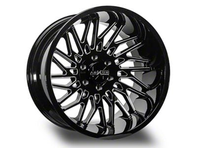 Arkon Off-Road Apollo Gloss Black Milled 6-Lug Wheel; 20x12; -51mm Offset (14-18 Silverado 1500)