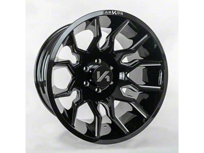 Arkon Off-Road Roosevelt Gloss Black with Milled Edges 6-Lug Wheel; 20x12; -51mm Offset (15-20 Yukon)