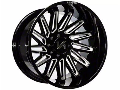Arkon Off-Road Armstrong Gloss Black Milled 6-Lug Wheel; Right Directional; 22x12; -51mm Offset (2024 Ranger)