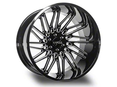 Arkon Off-Road Apollo Gloss Black Milled 8-Lug Wheel; 24x14; -81mm Offset (94-02 RAM 2500)