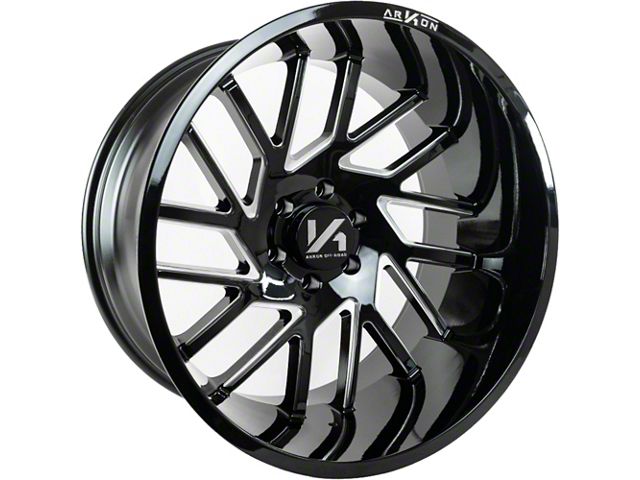 Arkon Off-Road Mandela Gloss Black Milled 6-Lug Wheel; 24x14; -81mm Offset (23-24 Colorado)