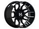 Arkon Off-Road Roosevelt Gloss Black with Milled Edges 6-Lug Wheel; 20x12; -51mm Offset (19-23 Ranger)