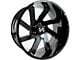 Arkon Off-Road Lincoln Gloss Black Milled 8-Lug Wheel; Right Directional; 22x14; -81mm Offset (07-10 Sierra 2500 HD)