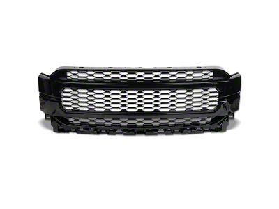 Armordillo HEX Style Mesh Upper Replacement Grille; Black (21-23 F-150, Excluding Raptor)