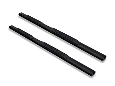 Armordillo 4-Inch Oval Side Step Bars; Black (11-16 F-250 Super Duty Regular Cab)