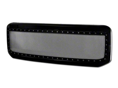 Armordillo Studded Mesh Upper Replacement Grille; Gloss Black (05-07 F-250 Super Duty)