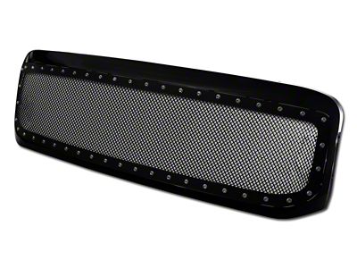 Armordillo Studded Mesh Upper Replacement Grille; Gloss Black (99-04 F-250 Super Duty)