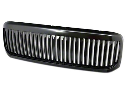 Armordillo Vertical Upper Replacement Grille; Matte black (99-04 F-250 Super Duty)