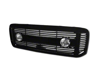 Armordillo Horizontal Upper Replacement Grille; Gloss Black (99-04 F-350 Super Duty)